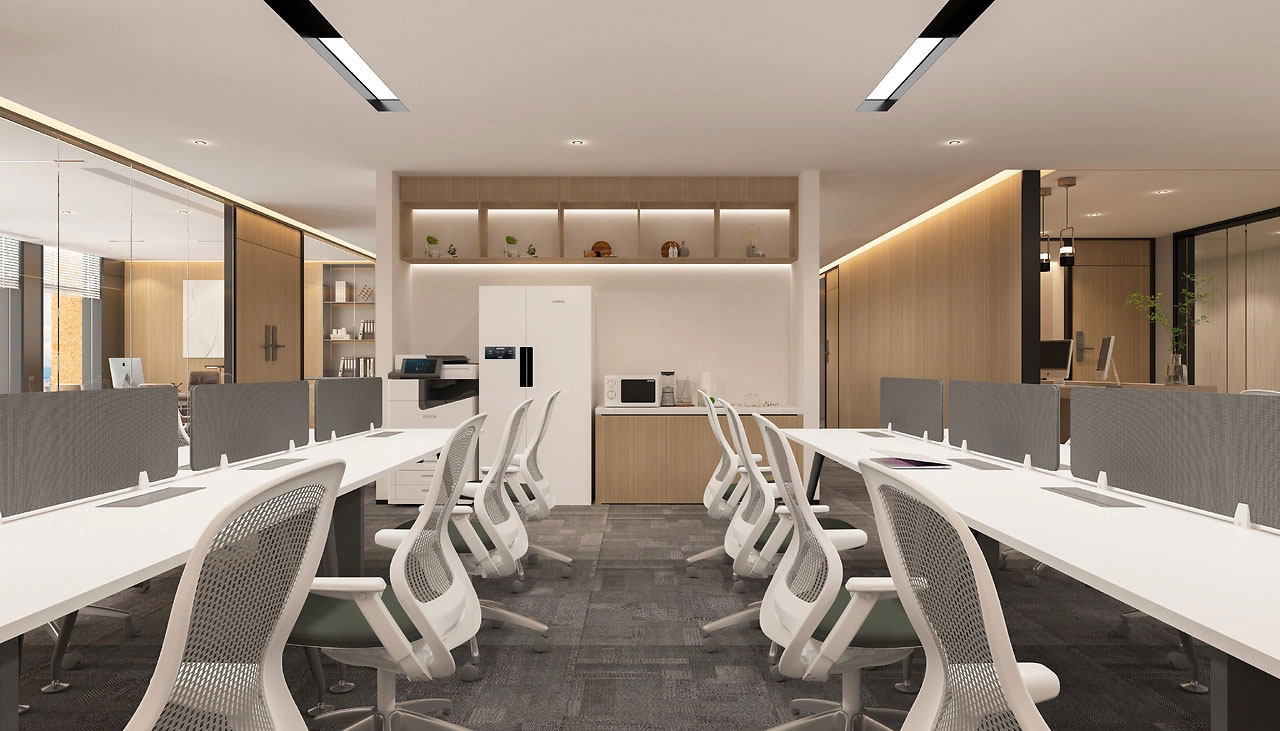 214平米郑州企业办公室装修效果图