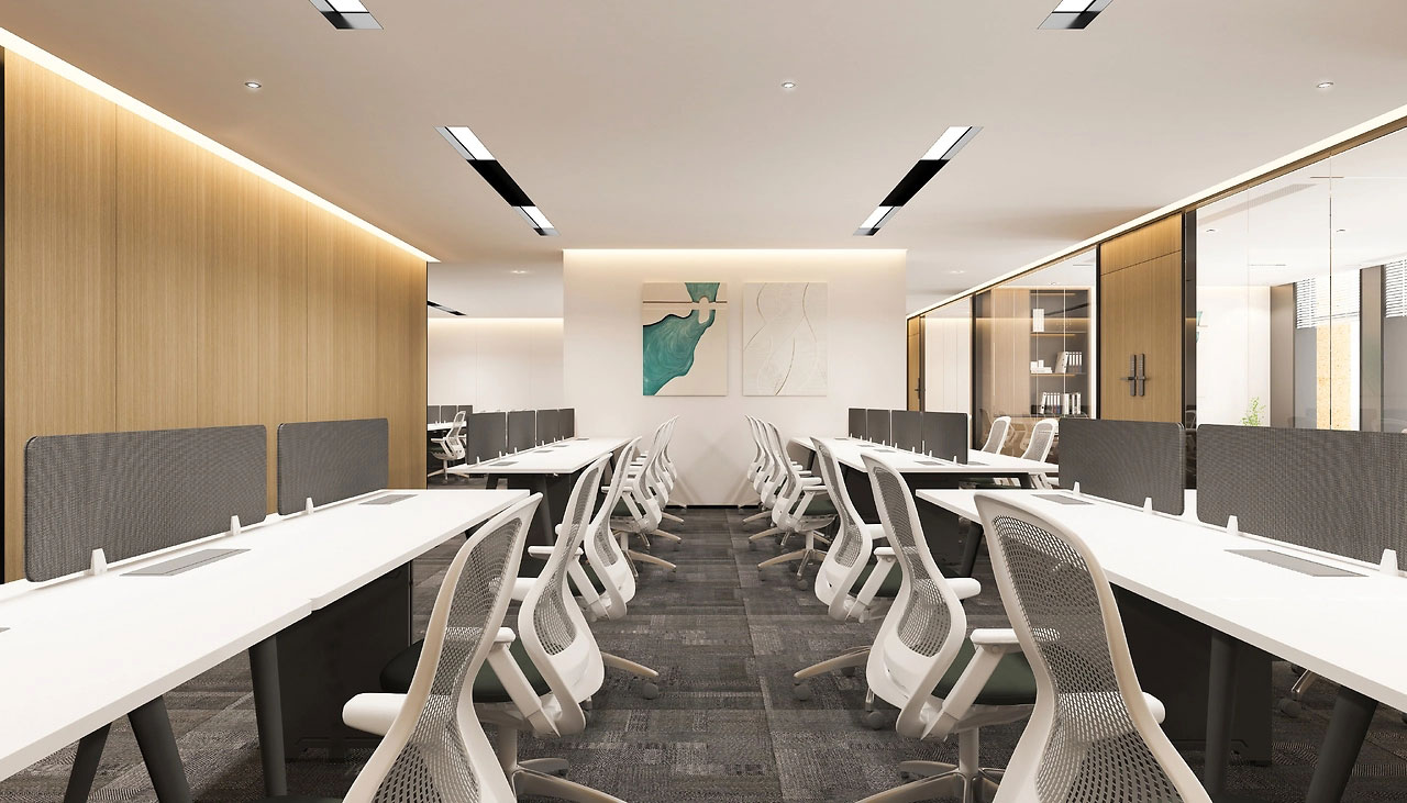 214平米郑州企业办公室装修效果图