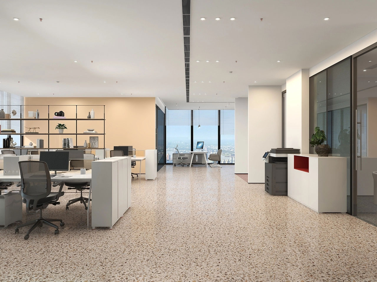 235平米办公室装修设计效果图