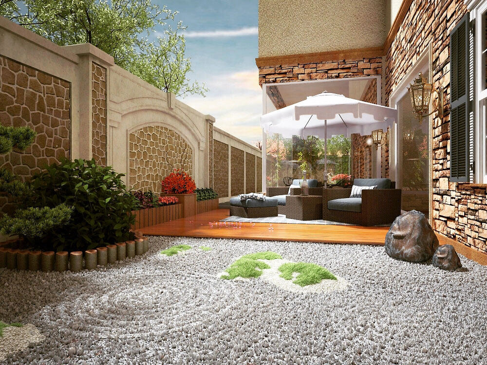 郑州别墅庭院设计效果图