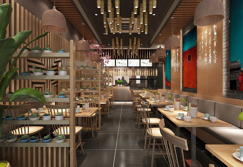 187平米中式餐馆装修设计效果图