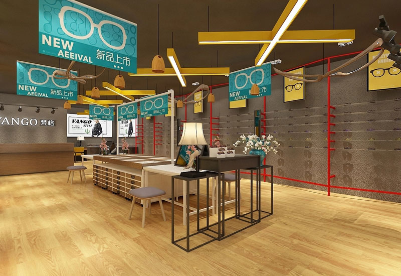 108平米郑州眼镜店面设计效果图