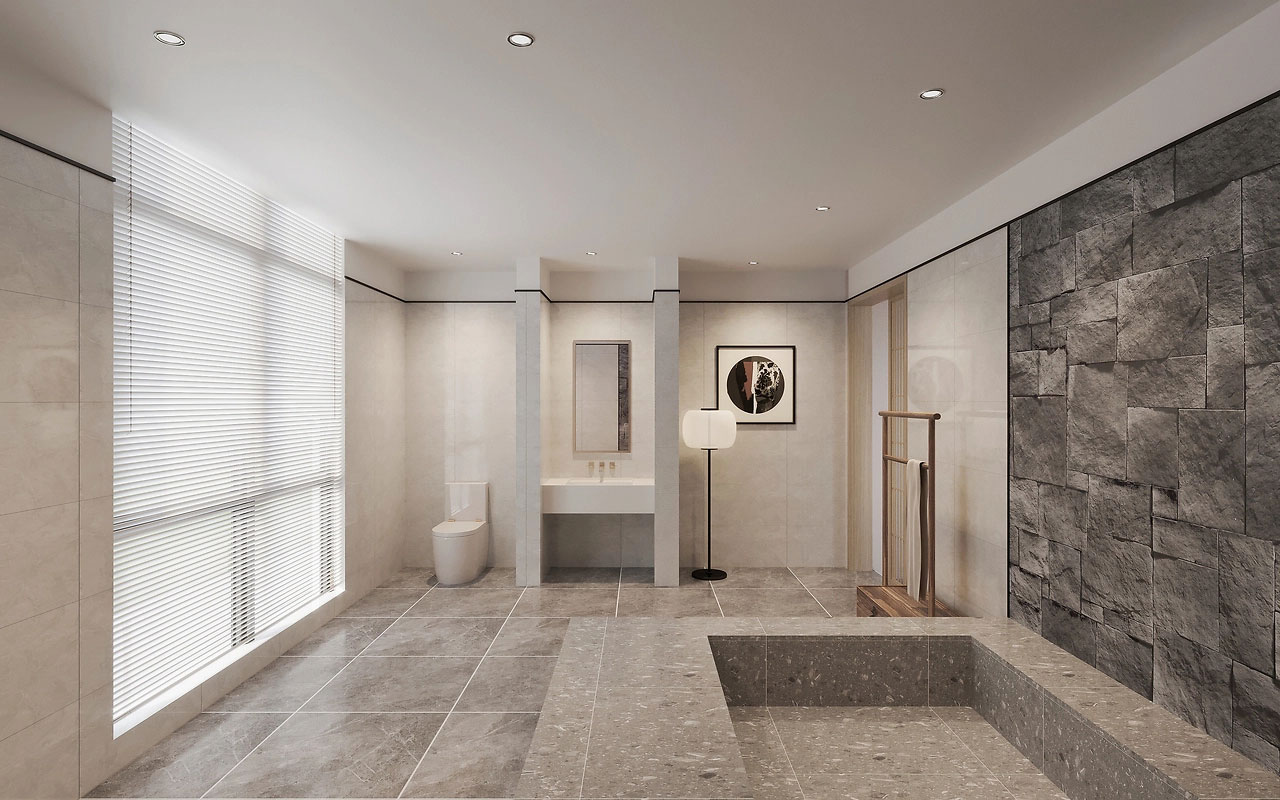 307平米新中式足浴会所装修设计效果图