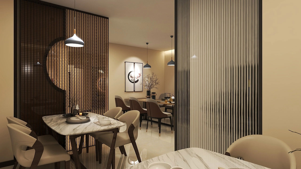 456平米中式餐厅装修设计效果图