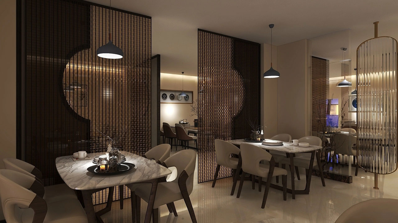 456平米中式餐厅装修设计效果图