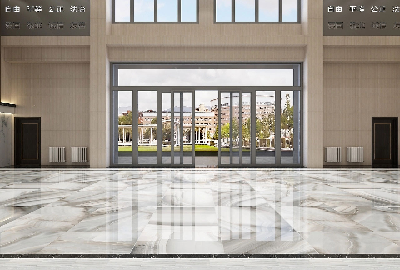 230平米办公楼大厅装修设计效果图