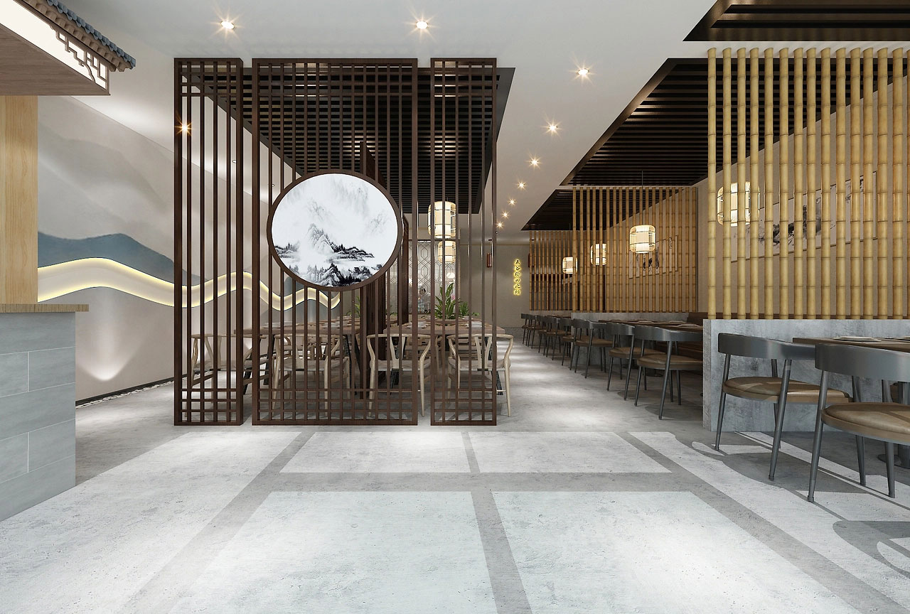 342平米郑州川菜馆装修设计效果图