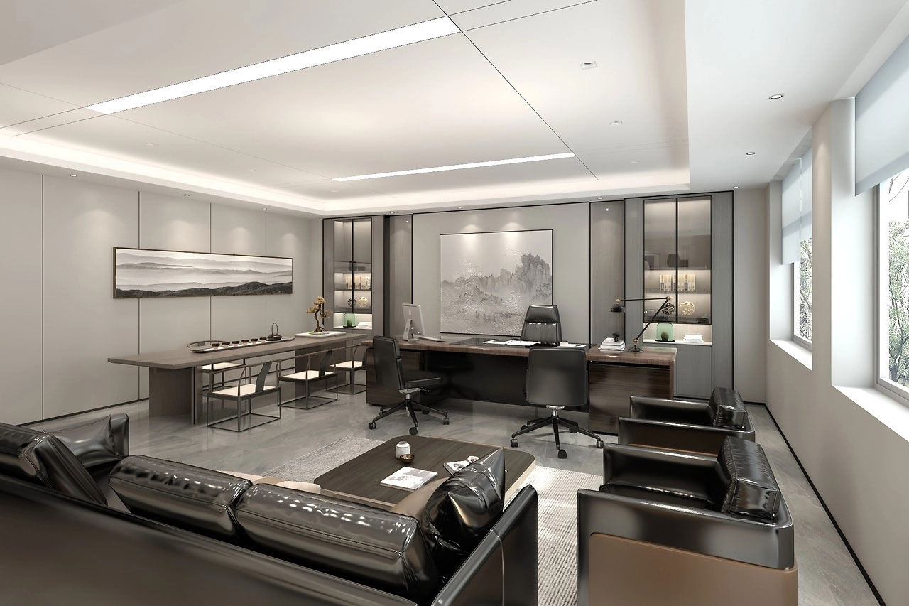 219平米建材科技办公室装修设计效果图