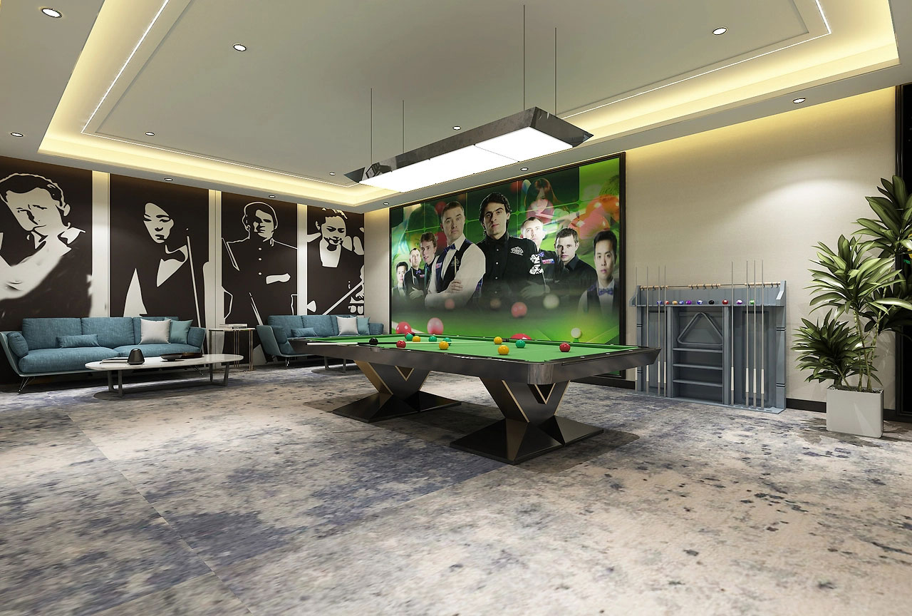 314平米郑州台球馆装修设计效果图