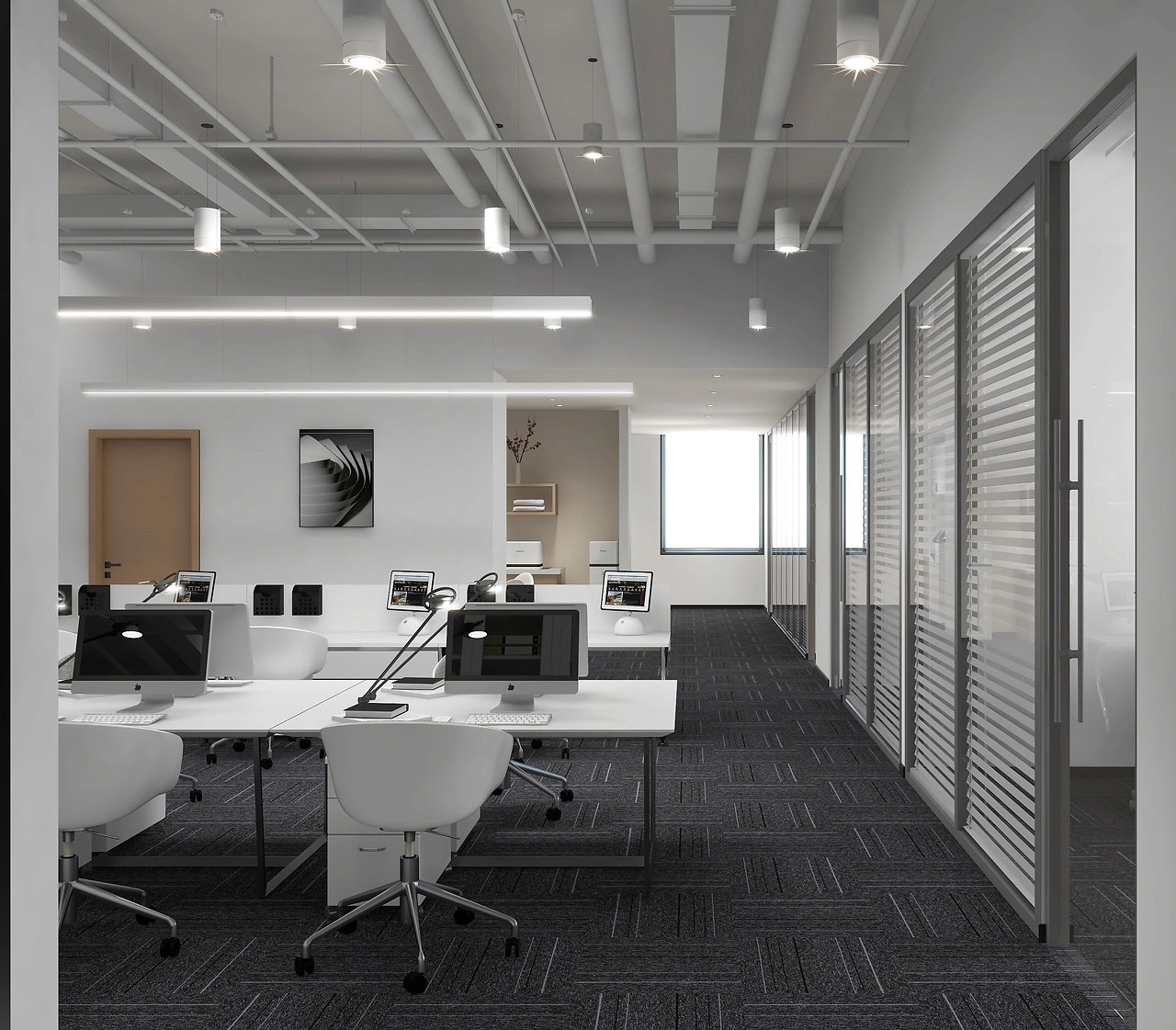 243平米郑州办公室装修施工效果图