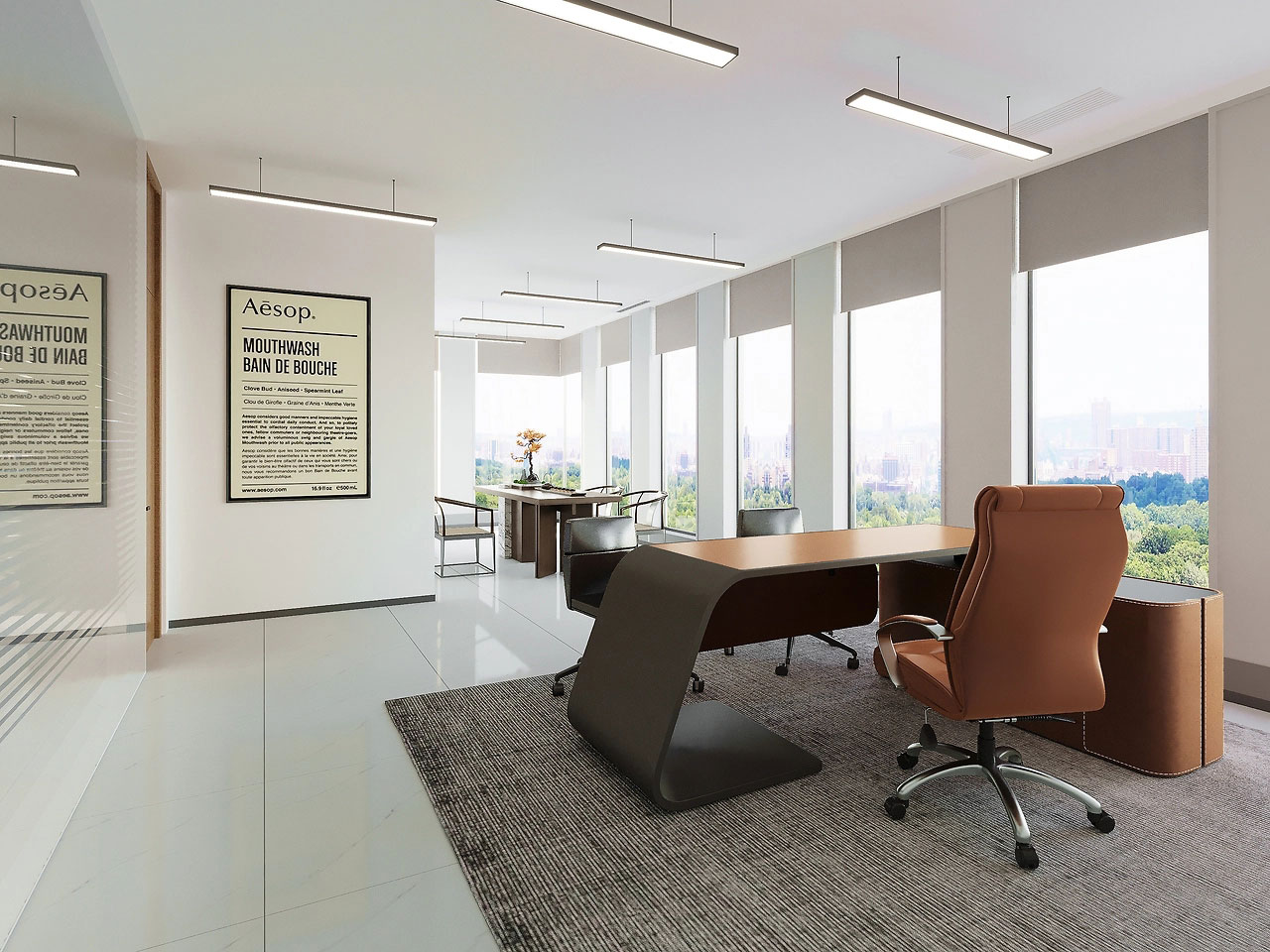 210平米郑州办公室设计装修效果图