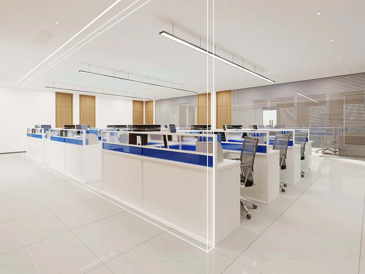 210平米郑州办公室设计装修效果图