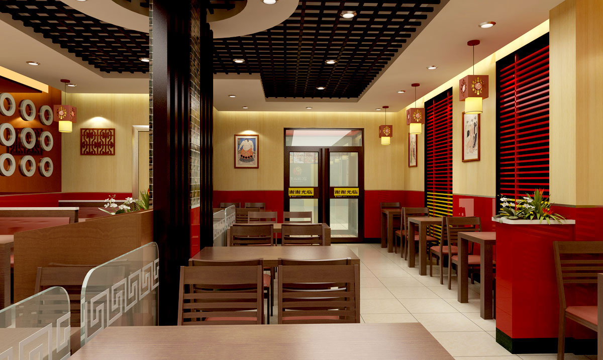 180平米郑州烧烤店面装修设计效果图