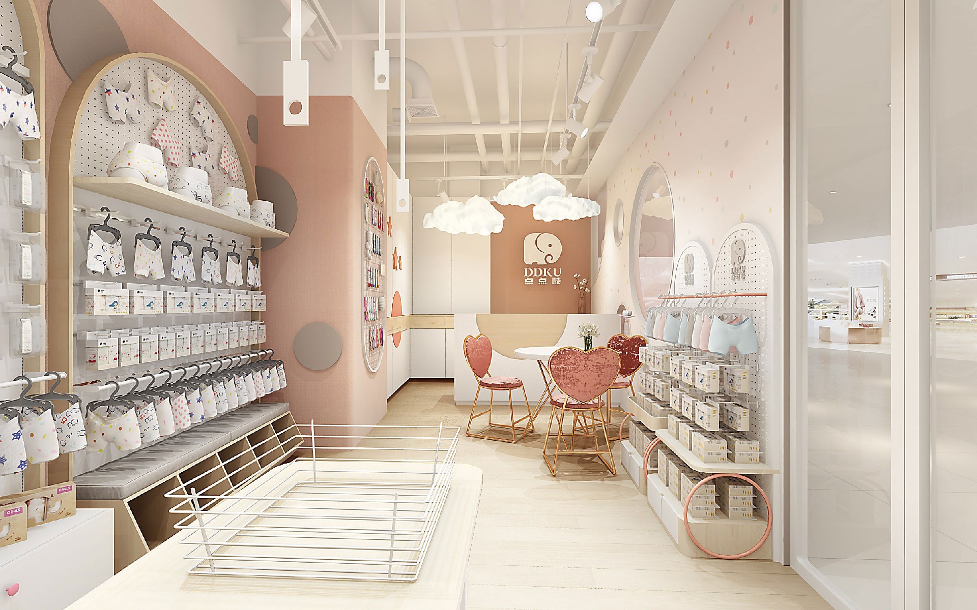 45平米郑州母婴用品店装修设计效果图