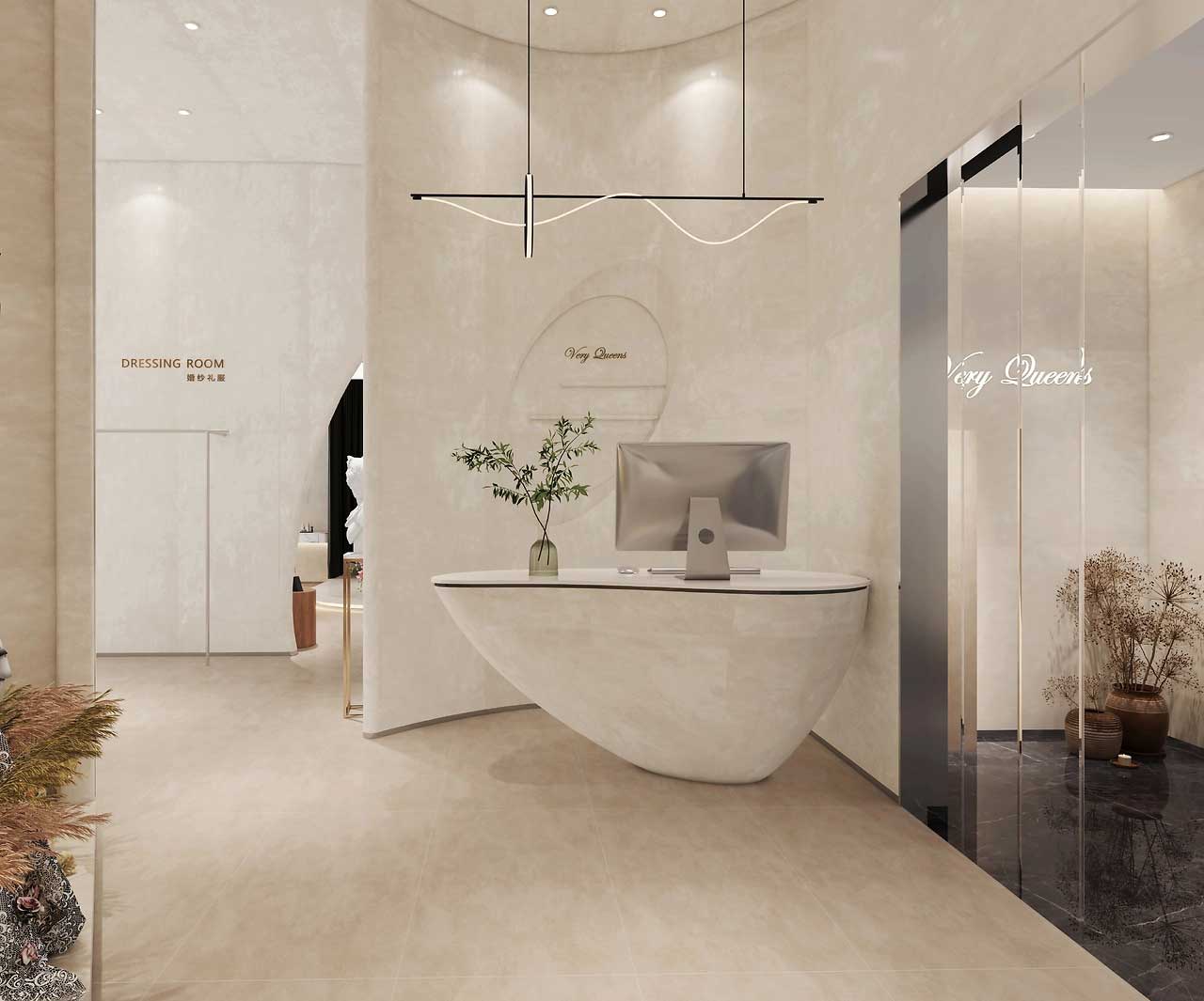 320平米郑州婚纱摄影店装修设计效果图