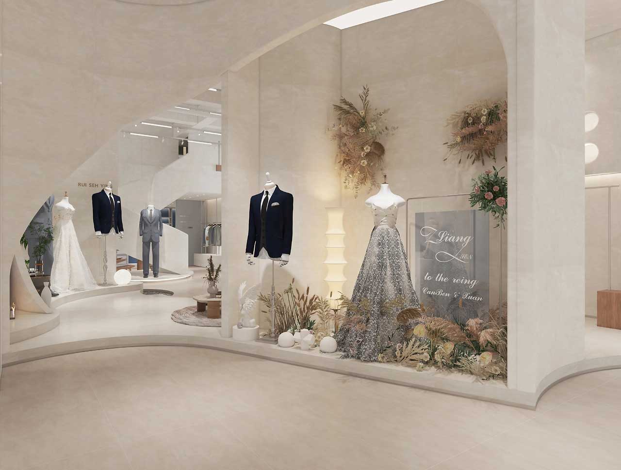 320平米郑州婚纱摄影店装修设计效果图