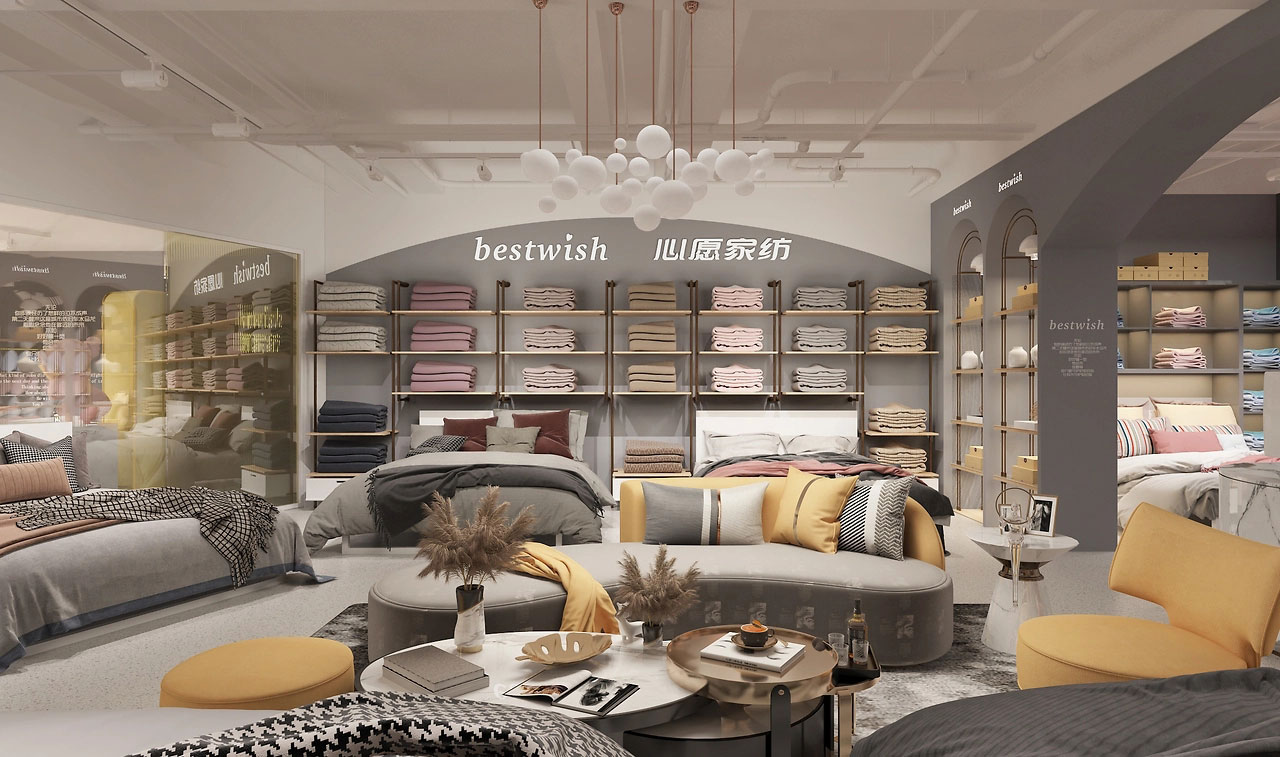 165平米郑州家纺店面装修设计效果图