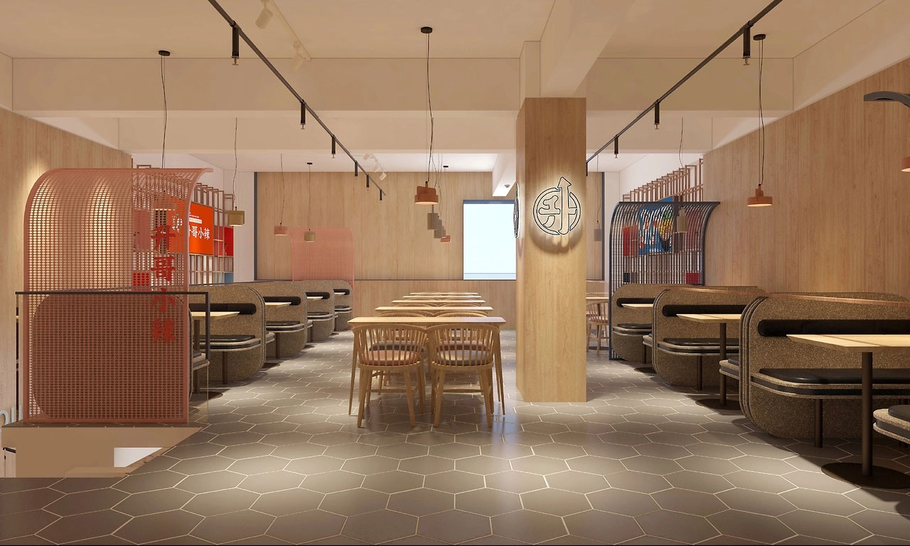 153平米酸辣粉门店装修设计效果图