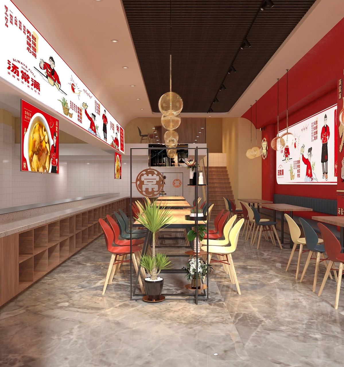 183平米快餐店装修设计效果图