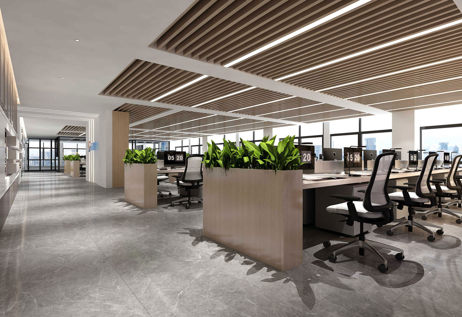 435平米郑州办公室装修设计效果图