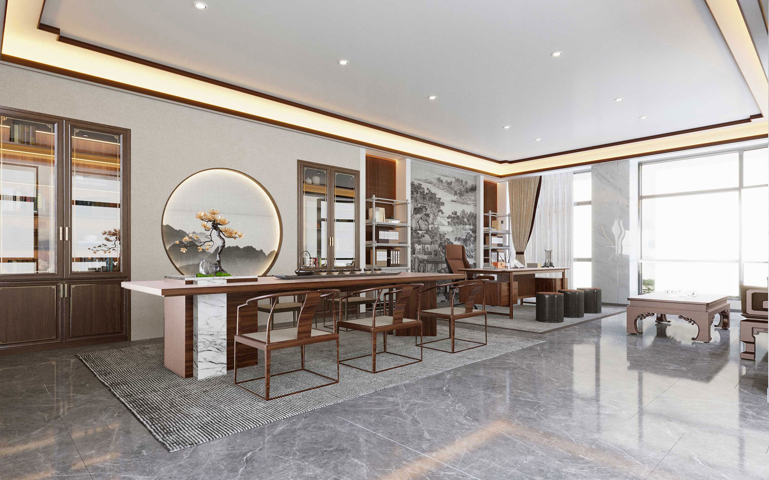 435平米郑州办公室装修设计效果图