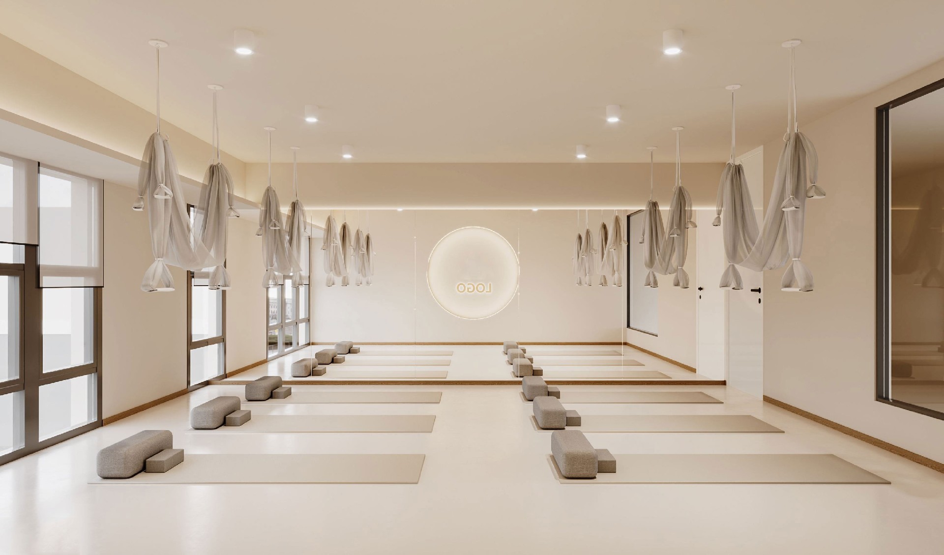 320平米开封瑜伽馆设计装修效果图