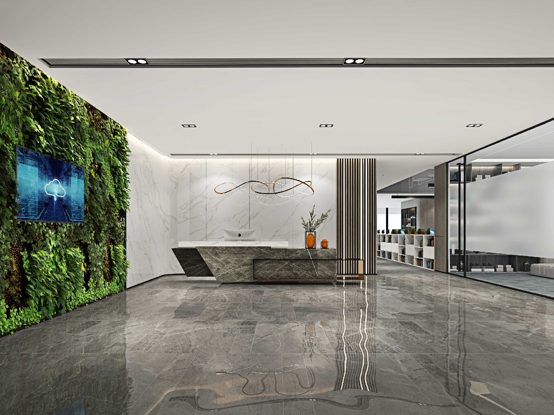 465平米科技公司办公室装修效果图