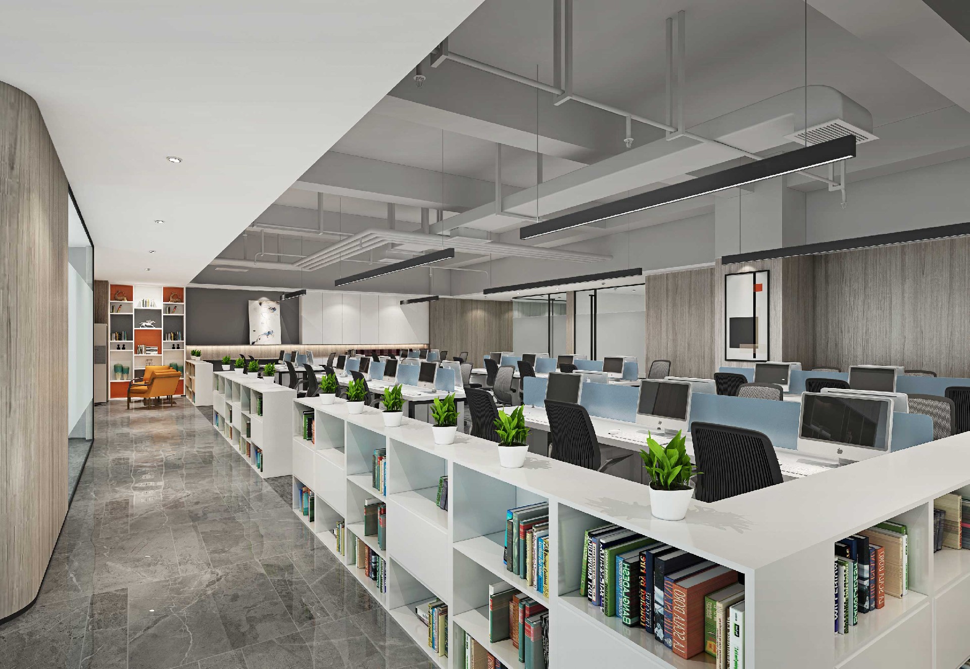 465平米科技公司办公室装修效果图