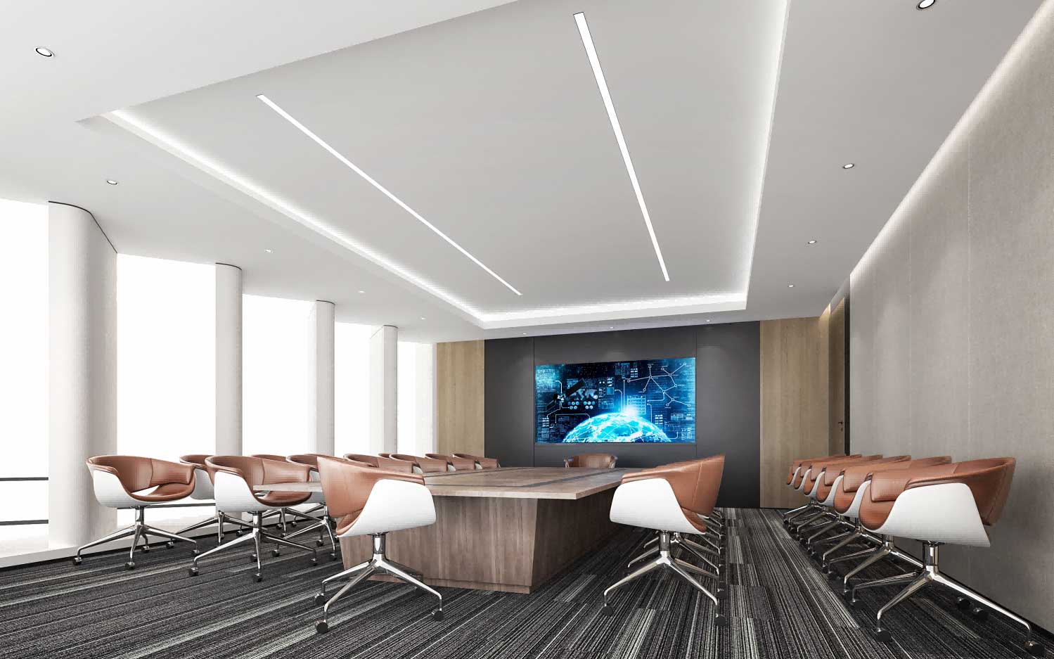 800㎡郑州办公室装修设计效果图