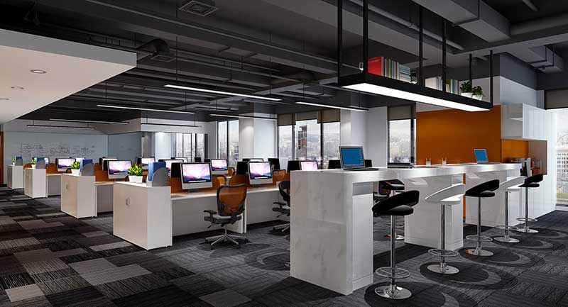 275平米郑州办公室装修施工效果图