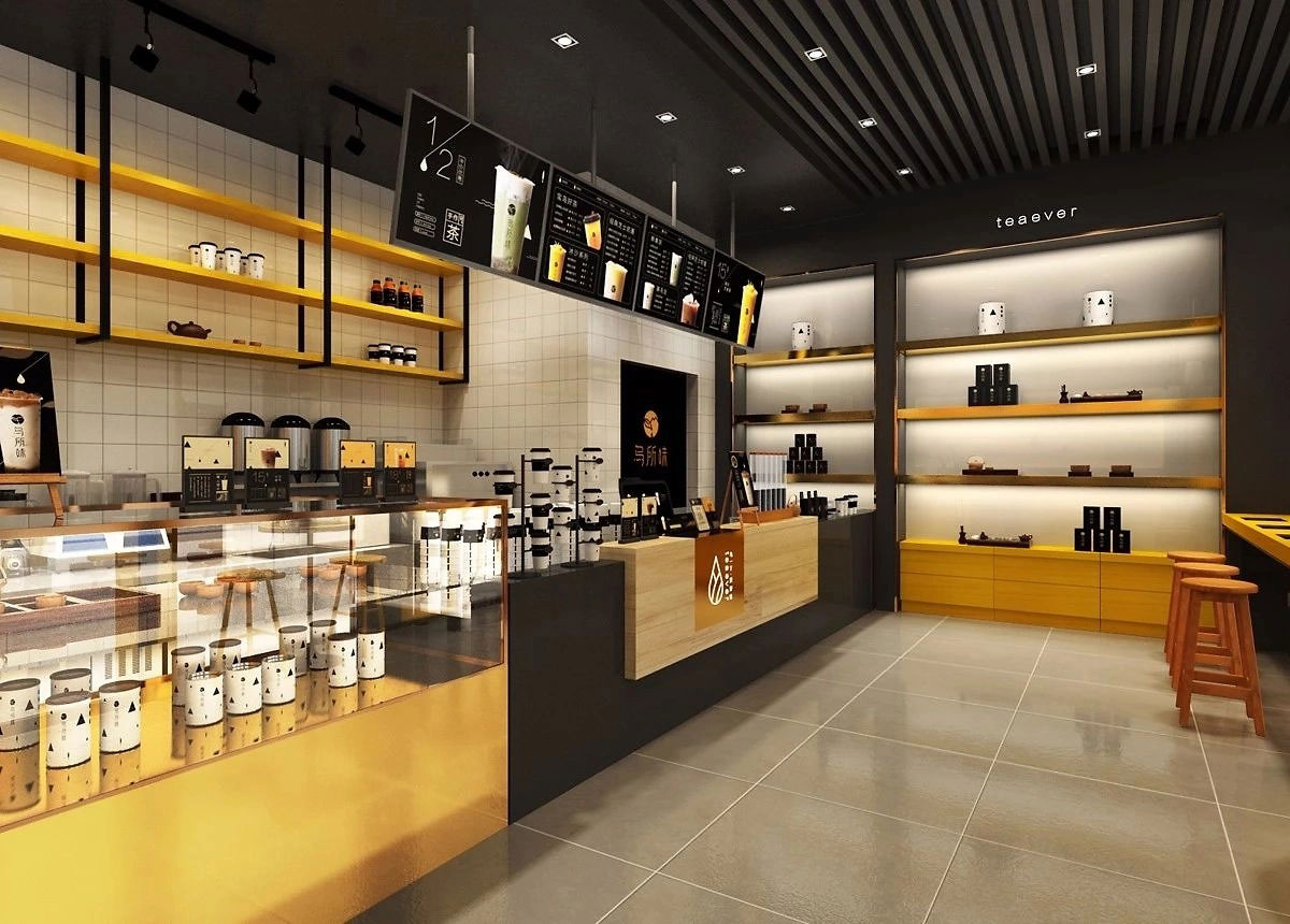 75平米郑州饮品门店装修设计效果图