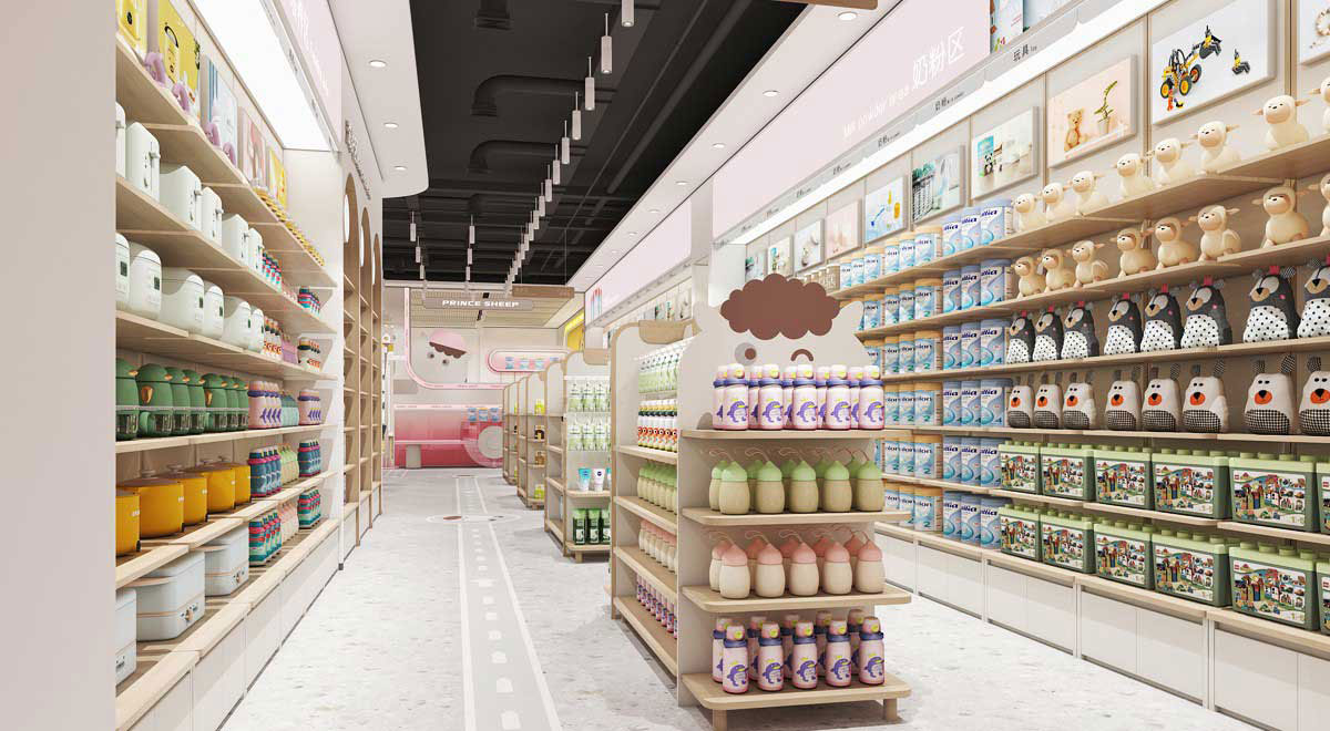 215平米郑州母婴用品店设计效果图