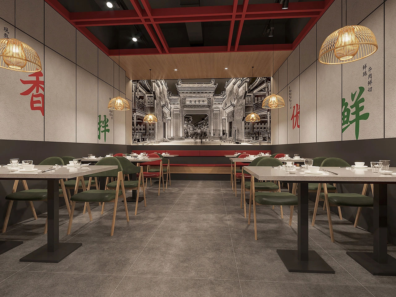 185平米牛肉馆店面设计效果图