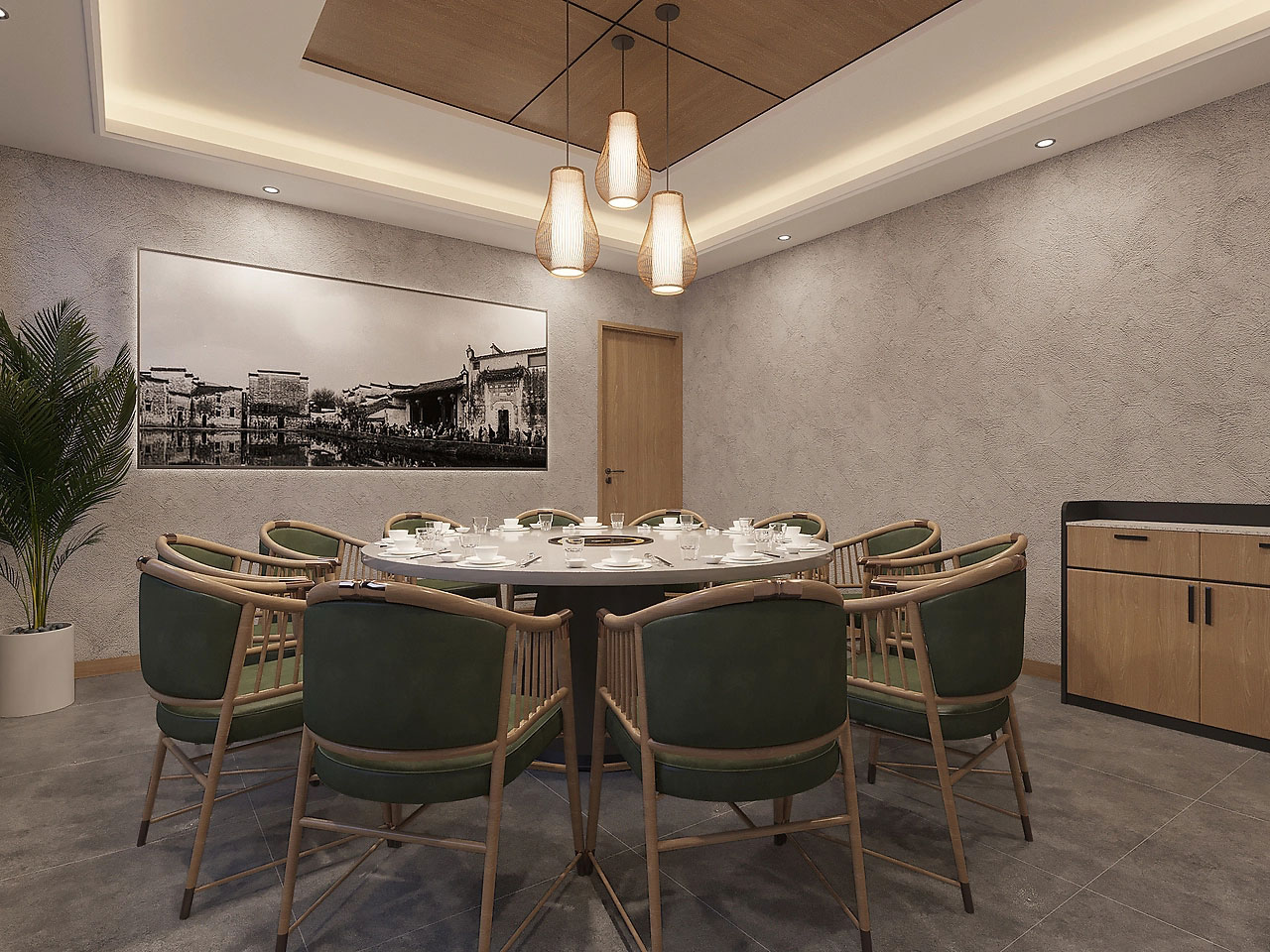 185平米牛肉馆店面设计效果图