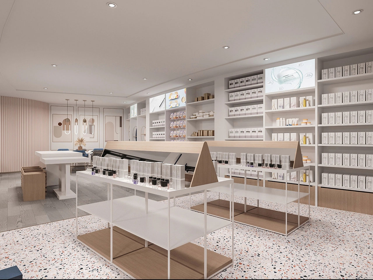 650平米直播基地办公室展厅设计效果图