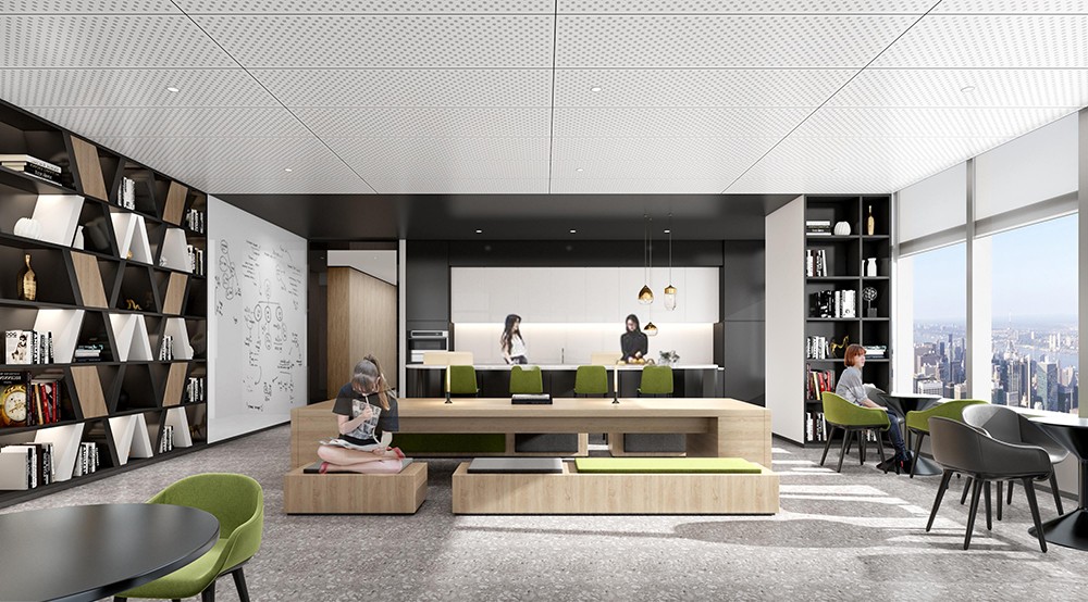 800㎡郑州企业办公室装修设计效果图