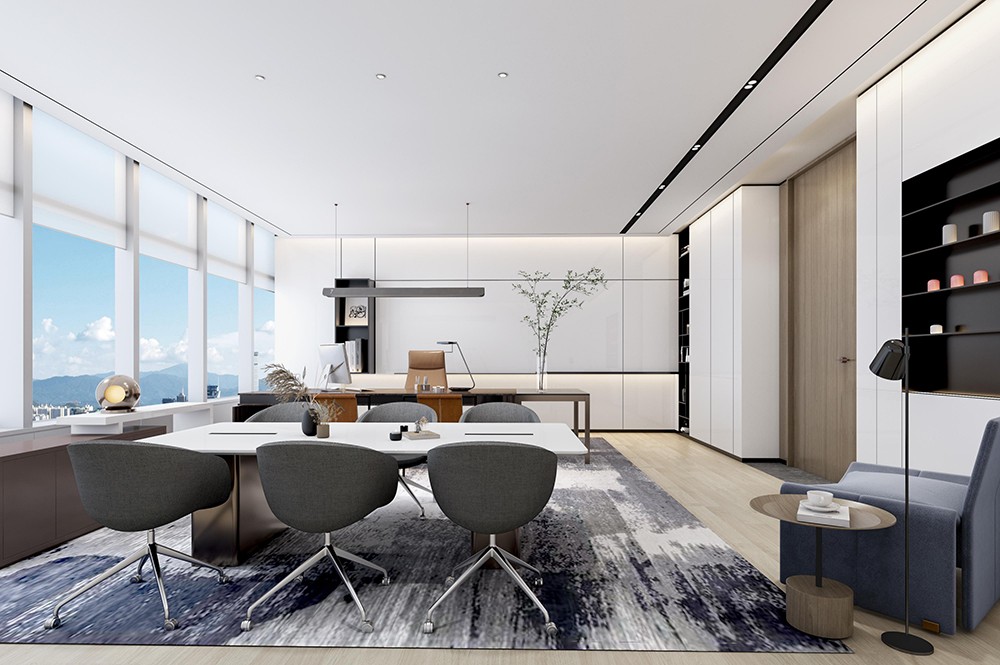 800㎡郑州企业办公室装修设计效果图