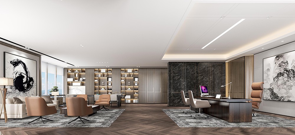 800㎡郑州企业办公室装修设计效果图