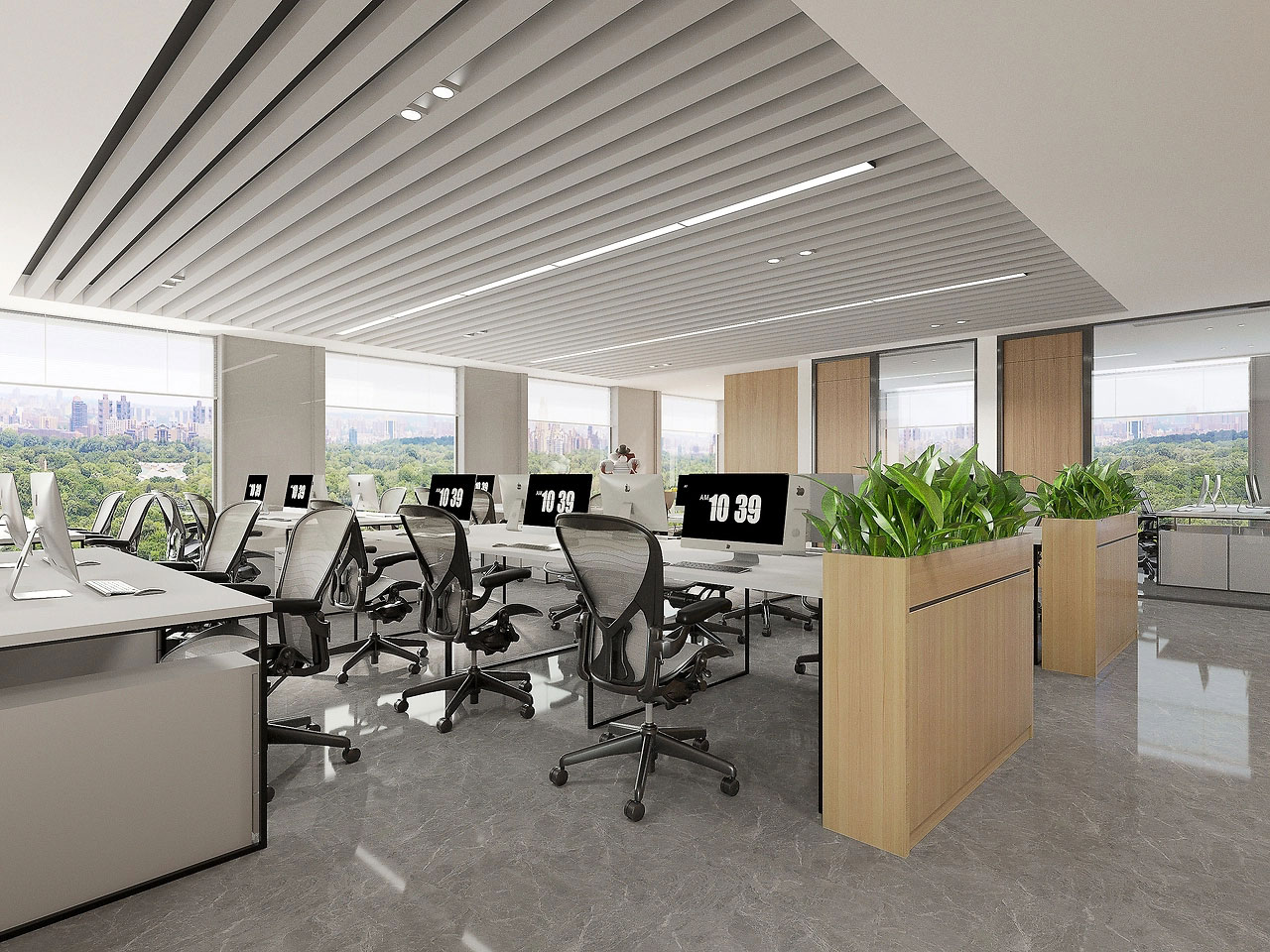 235平米郑州办公室设计施工效果图