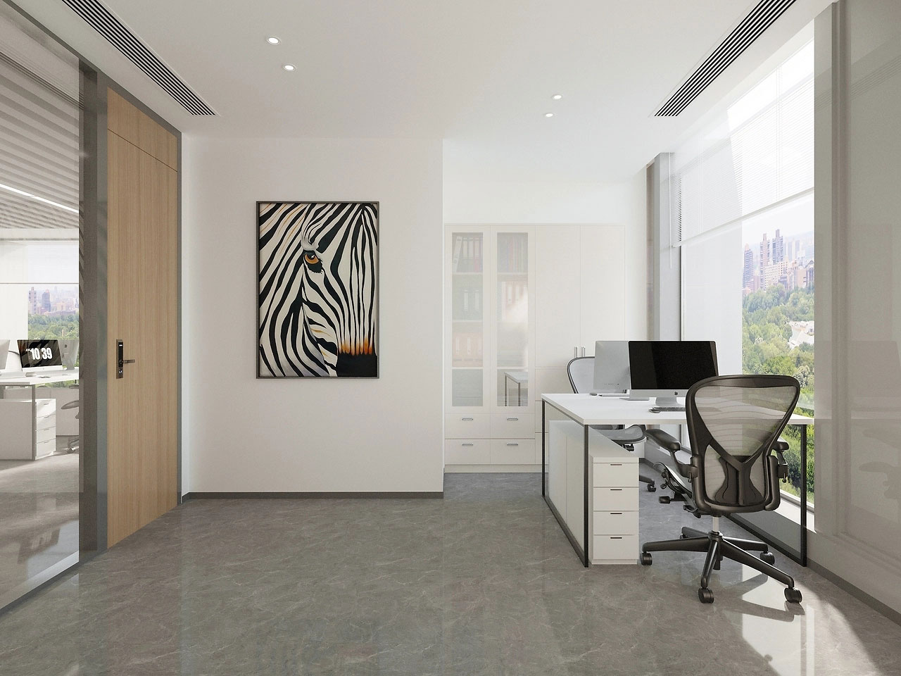 235平米郑州办公室设计施工效果图