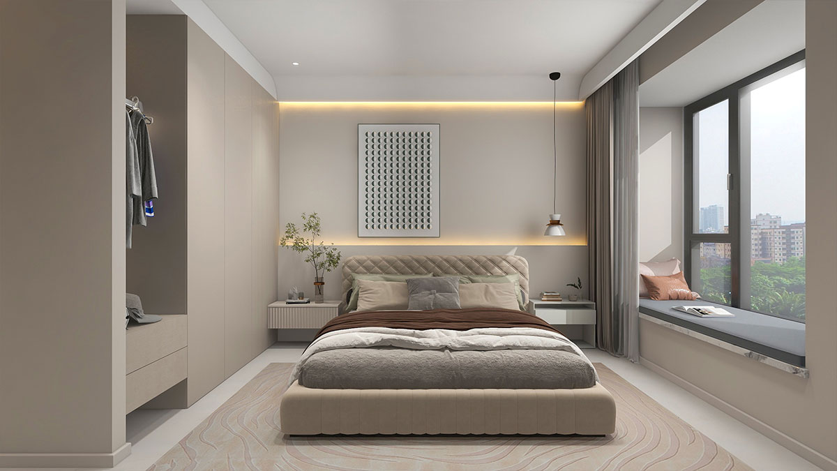 阳光城檀悦129平米奶油风格四居室装修效果图