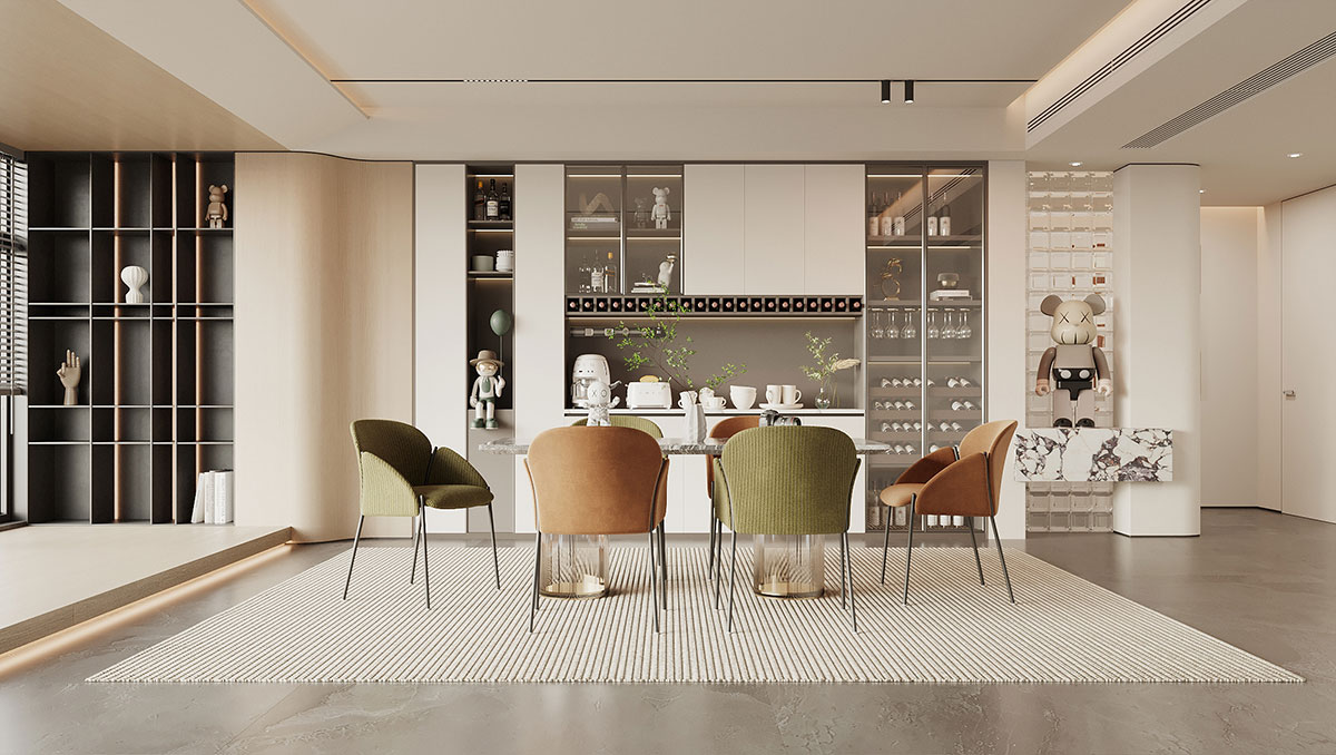 碧桂园豪园143平米现代简约风四居室装修效果图