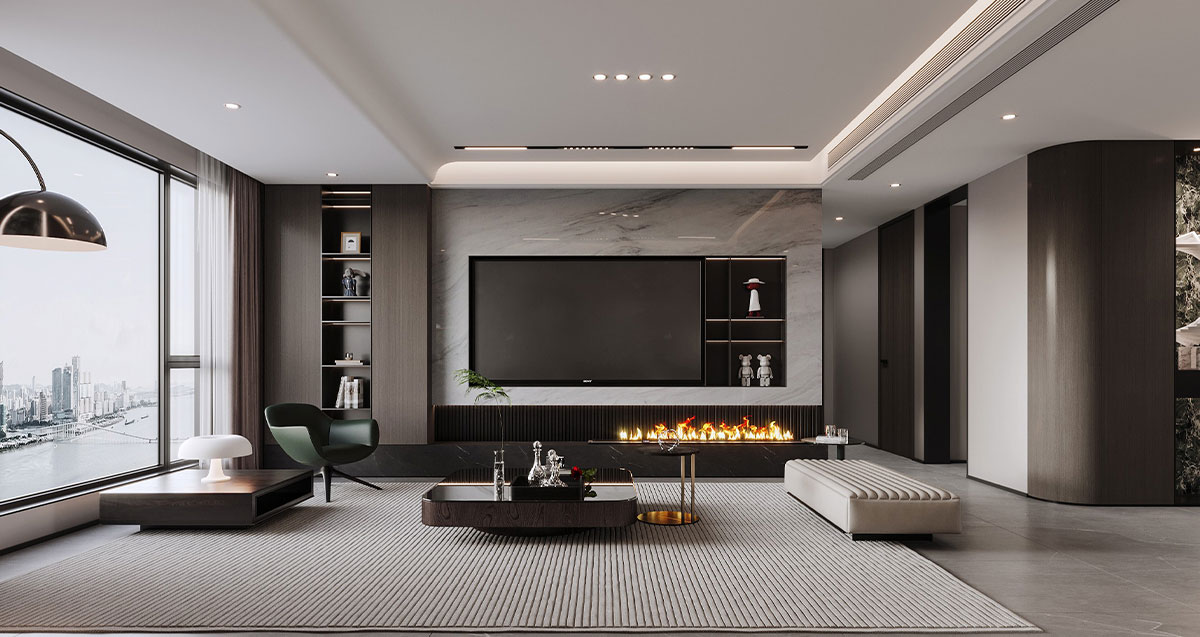 万科世曦135平米意式轻奢风四居室装修效果图