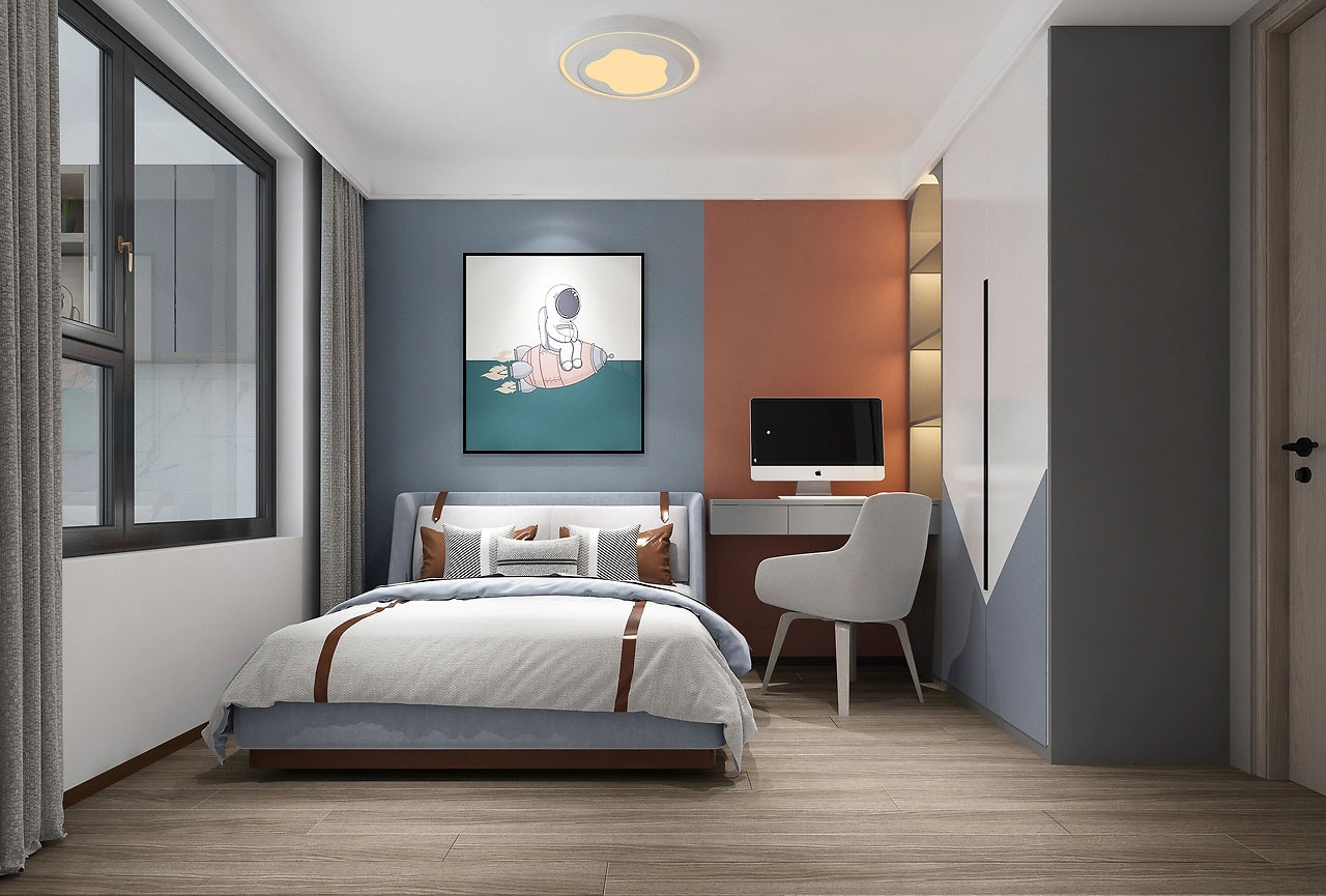 中原宸院123平米现代风格三居室装修效果图