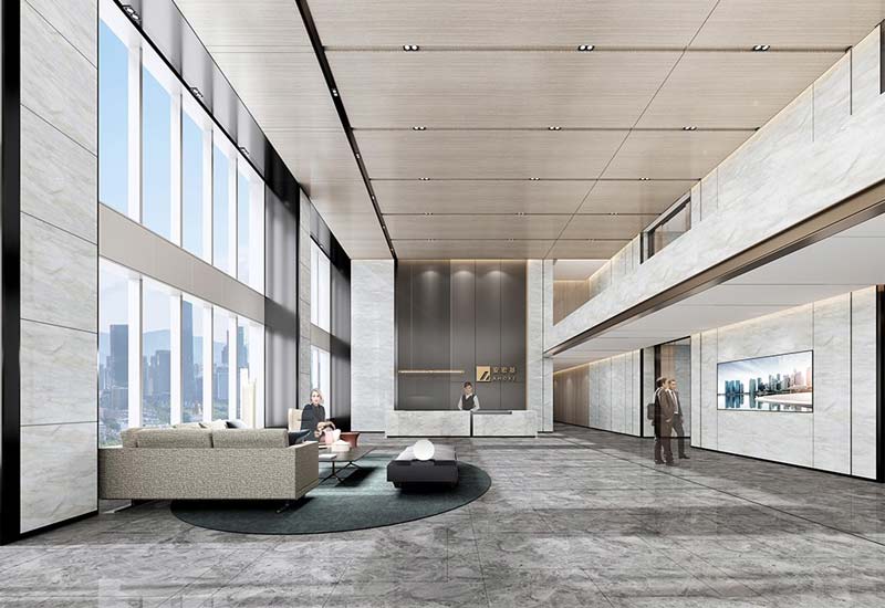 800㎡郑州企业办公室装修设计效果图