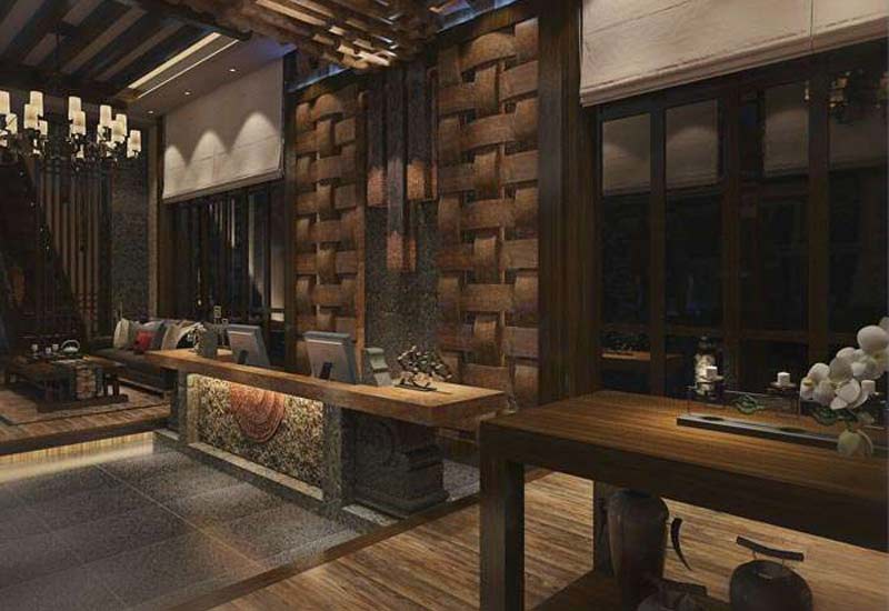 新中式商务酒店装修设计效果图