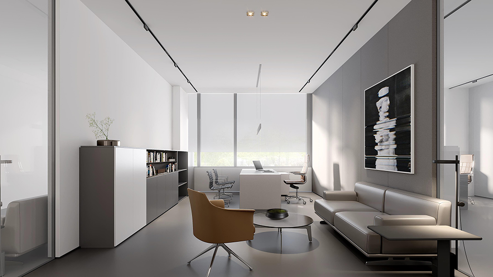 2100平米新郑企业办公楼设计效果图