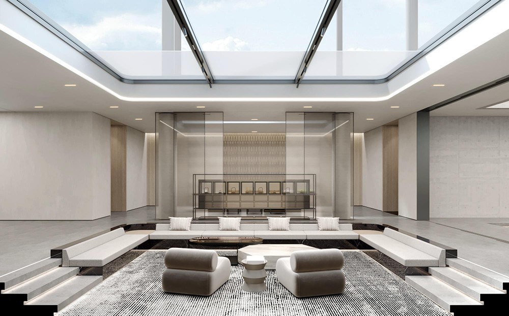 2100平米新郑企业办公楼设计效果图