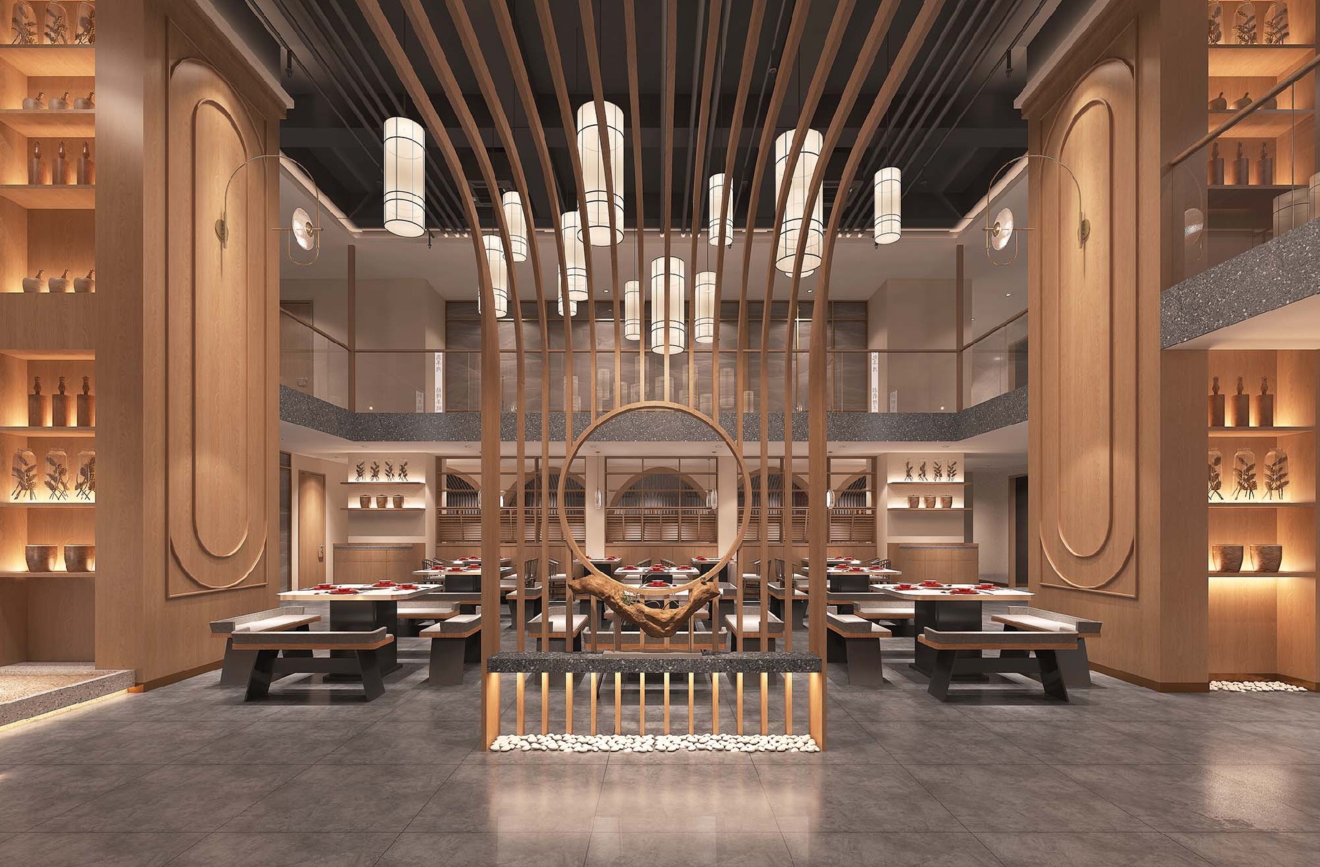 600平米郑州连锁餐厅装修设计效果图