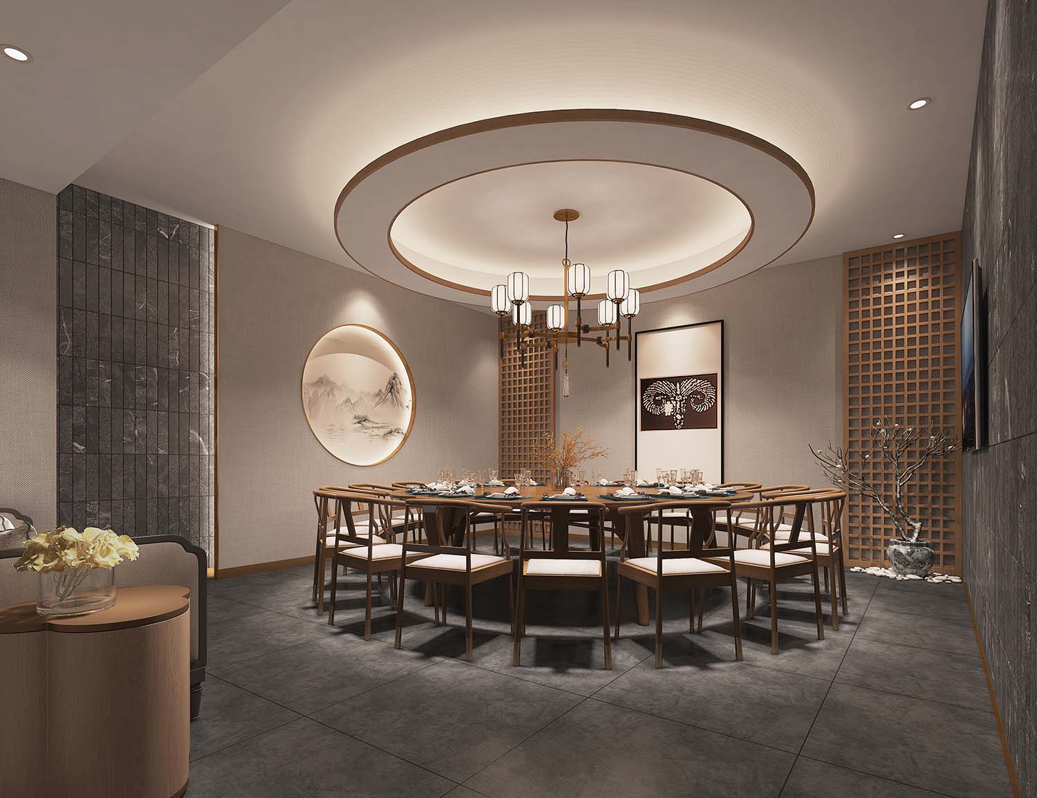 600平米郑州连锁餐厅装修设计效果图